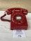 Rare NORTH ELECTRIC RED 1950s desk telephone soft plastic