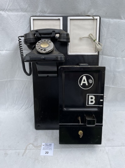 Unusual ENGLISH Desk Payphone with modular plug KETTLEWELL number card