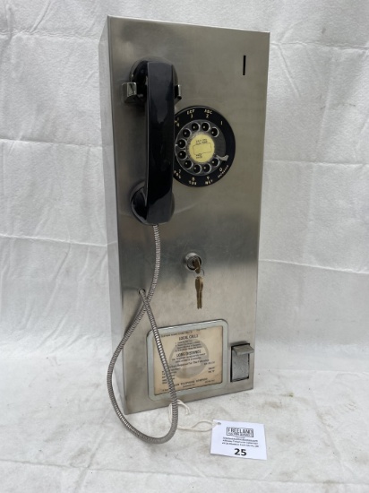 1960s OGDEN TELEPHONE COMPANY Stromberg Carlson Aluminum Payphone