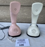 Pair of North Electric Company ERICOFON's PINK and WHITE Touchtone