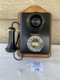 1930s metal KELLOGG Telephone wall phone with dial and separate receiver