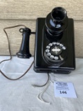 1930s Automatic Electric metal wall telephone wired to work