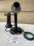 The DEAN ELECTRIC COSMO candlestick telephone wired to work!