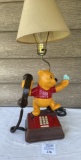 1970s WINNIE THE POOH telephone made in to a lamp!
