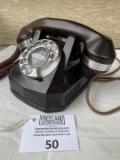 Original MAHOGANY brown Automatic Electric model 40 desk telephone