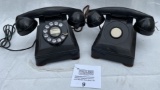 Pair of late 1930s Western Electric METAL 302 desk telephones