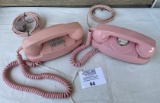 Pair of PINK Princess Telephones Western Electric and Kellogg Telephones