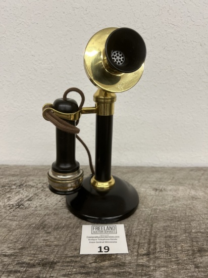 Stromberg Carlson candlestick telephone with nickle bottom receiver