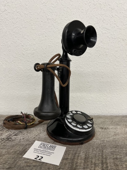 Western Electric Dial candlestick telephone w/unusual PRESS TO TALK Button