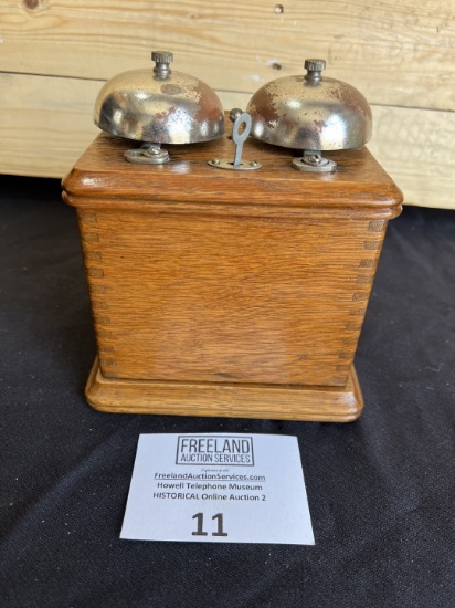 Swedish American Telephone Co. oak extension bell box