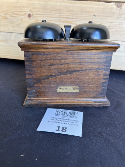 Oak early 1900s Western Electric extension bell box
