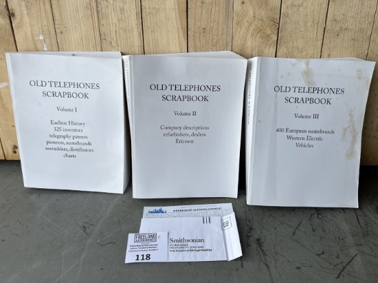 Old Telephones Scrapbook Volumes I, II, and III from the Smithsonian