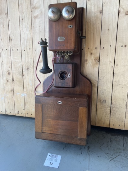 American Bell Telephone New England T&T walnut 3 Box BLAKE telephone
