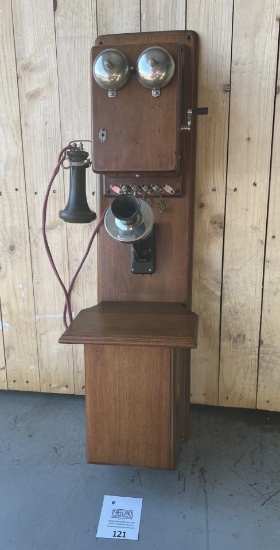 Western Electric 1894 Two-Box walnut telephone