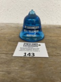 The Southwestern Bell Telephone Company COBALT Blue Bell Paperweight