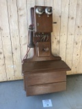 1880s Western Electric BLAKE box 3 Jug walnut wall telephone