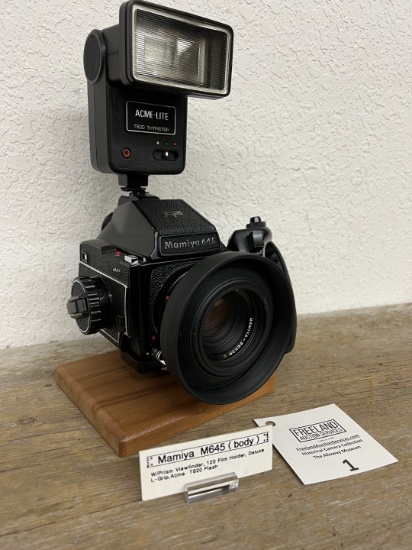 Mamiya M645 w/Prism ViewFinder, Deluxe L-Grip 120 Film Holder Camera