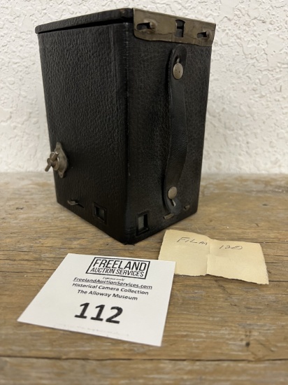 Early 1900s antique box camera uses 120 film