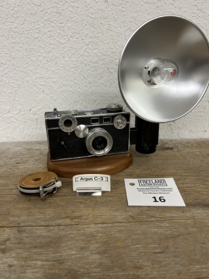 Early 1960s Argus C-3 Press camera with flash