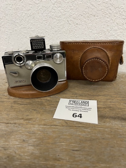 Argus vintage camera with case and cube flash