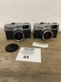 Pair of Olympus 35 RC vintage cameras