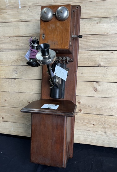 1890s Western Electric Type 72 PARTY LINE wall telephone