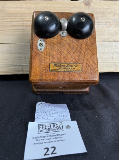 Unusual Small Western Electric Intercom Subset and black bells