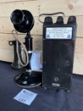 Western Electric TYPE 20 Candlestick Telephone & Gray Coin Collector