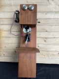 Western Electric Type 232A Walnut Double Box wall telephone