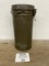 WWII US Military Gas Mask with Ribbed Canister holder