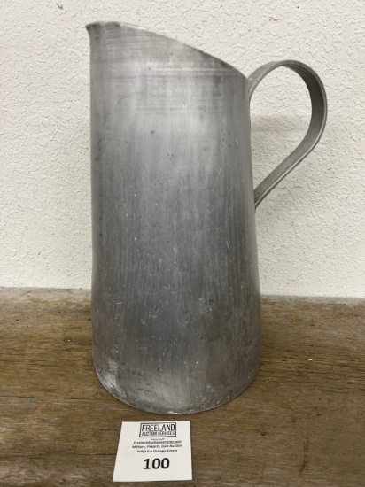 1936 unique Heavy Aluminum German Luftwaffe large 14" mess hall pitcher