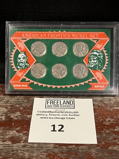 American Frontier Nickel Set Indian Head & Buffalo set of 6 nickels