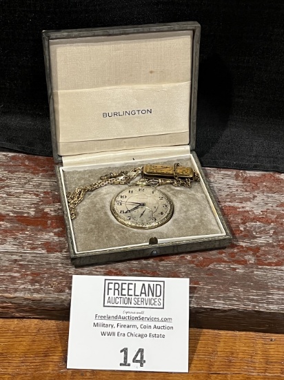 1910 Burlington fancy Pocket Watch in original case