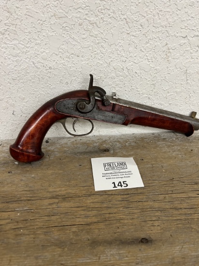 Antique QUEEN ANNE Mortimer Black Powder Flint Lock Pistol
