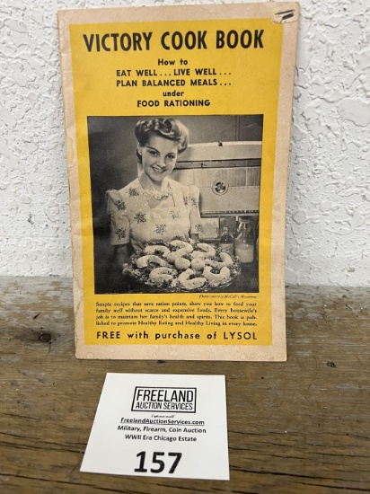 1943 Lysol Victory Cook Book "How to…Under Food Rationing" WWII Memorabilia