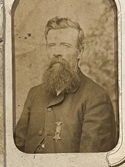 1880s Leather Photo Album with EARLY PHOTOS 1 of Military