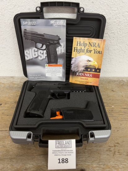 Sig Sauer SP 2022 9 mm handgun in case LIKE NEW