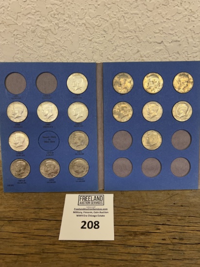 Group of 16 Kennedy Half Dollars some 40% silver 1960s