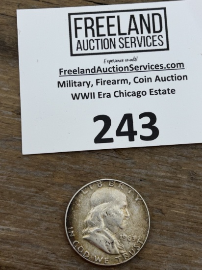 1963 Franklin SILVER Half Dollar in very good condition