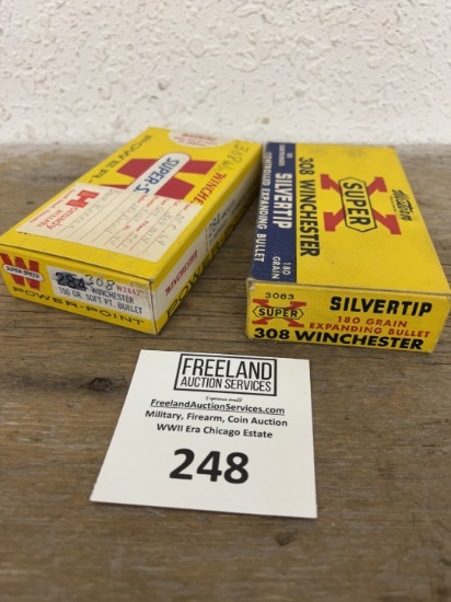 Pair of 308 Winchester ammo boxes 35 rounds