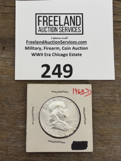 1963-D Uncirculated Franklin SILVER Half Dollar