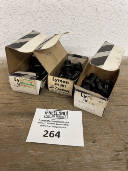 Three Lyman reloading dies