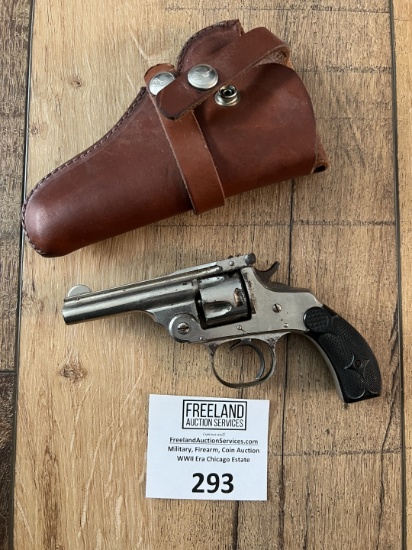 Hopkins and Allen 1880s .32 Caliber Safety Police Revolver with Leather holster