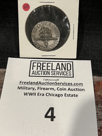 WWII United Nations Victory Over Germany SILVER MEDAL