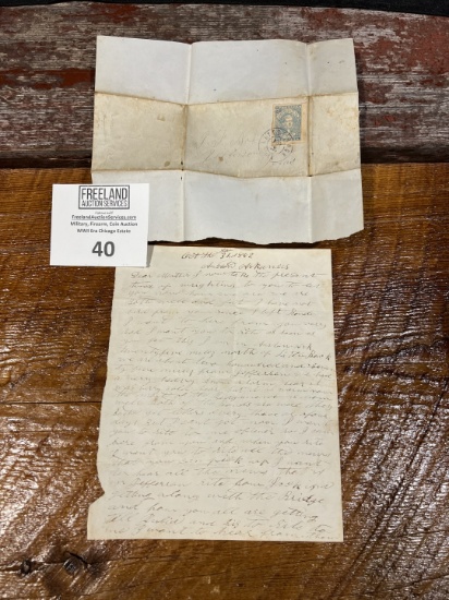 Oct 1862 CIVIL WAR SOLDIER LETTER Austin Arkansas Ben McCulloch Division Hazen Brigade