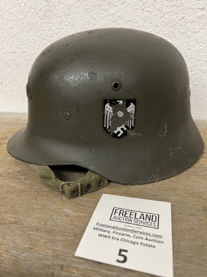 Late 1930s WWII era German M18 double decal Helmet