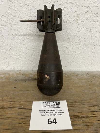 WWI & WWII primitive heavy steel bomb carcus