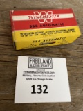Winchester 380 Automatic 50 Center Fire Cartridges Full Metal Case