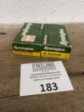 Pair of Remington 25 Automatic 50 grain metal case Ammo boxes