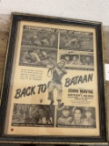 Back to Bataan starring John Wayne WWII era poster